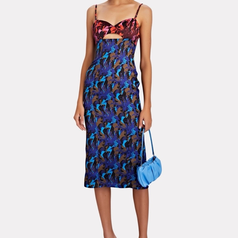 Staud Sketching Dress in Muti - NWT